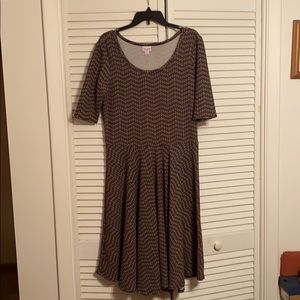 Nicole dress purple and green